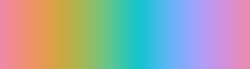 A constant-lightness rainbow in OKLab, with hue varying horizontally and lightness varying vertically